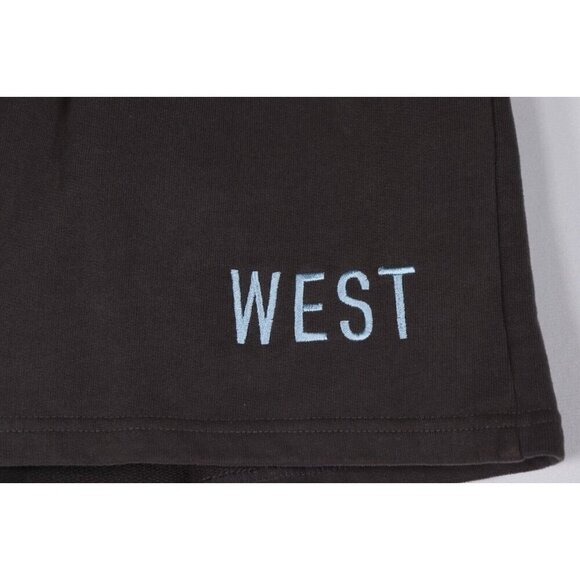 Brunette the Label Women’s Small Gray Activewear Shorts Casual Cotton West Logo - Picture 3 of 6